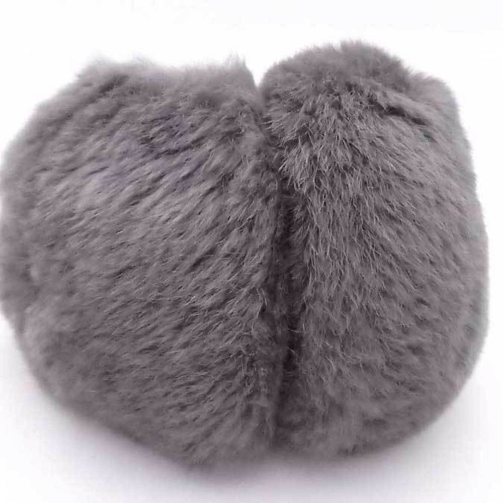 Gucci GUCCI earmuffs sima fur/leather gray unisex 245929 - Picture 4 of 5